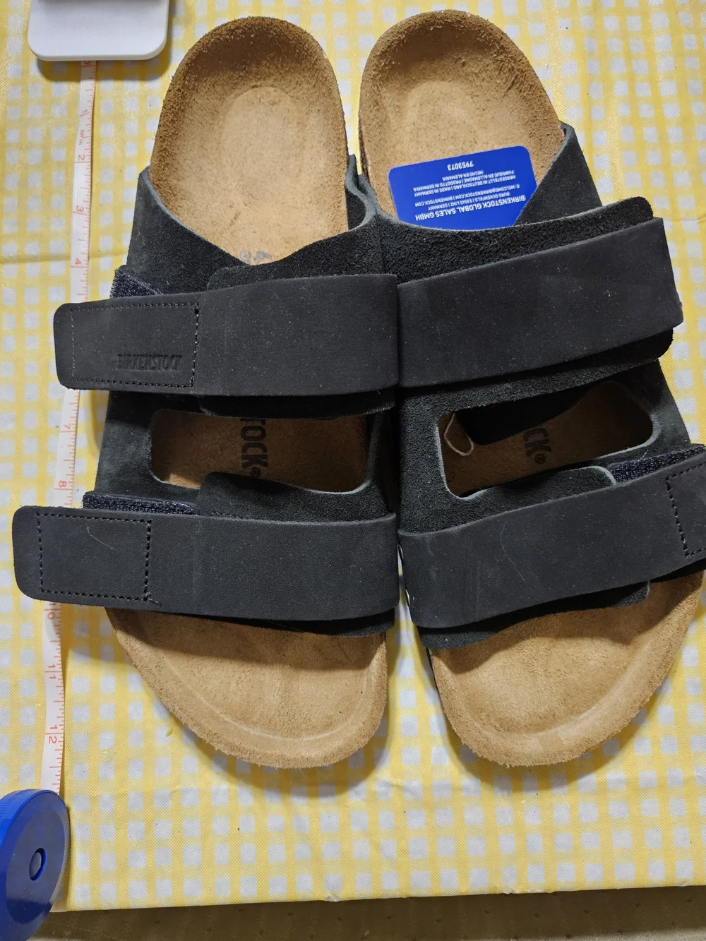 Birkenstock Uji Black Men's Dual-Strap Slide Sandal
